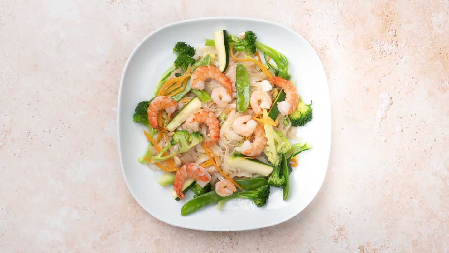 King Prawn Rice Noodle Wok
